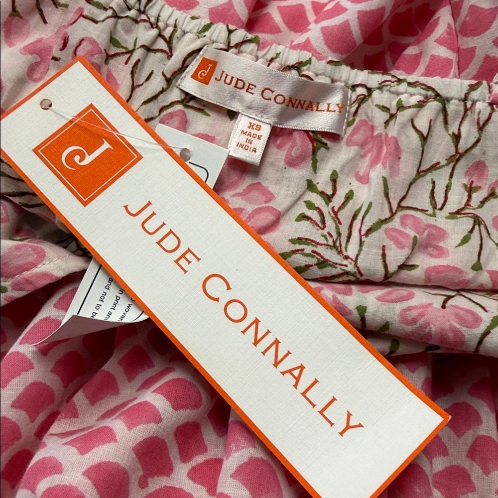 Jude Connally NWT Anita Woodblock Blossom Scallop Pink Size XS - Picture 9 of 12